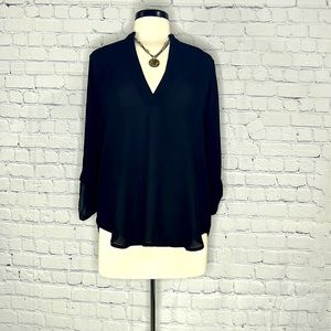 ✨Elan- Long Sleeve Black Blouse 🖤